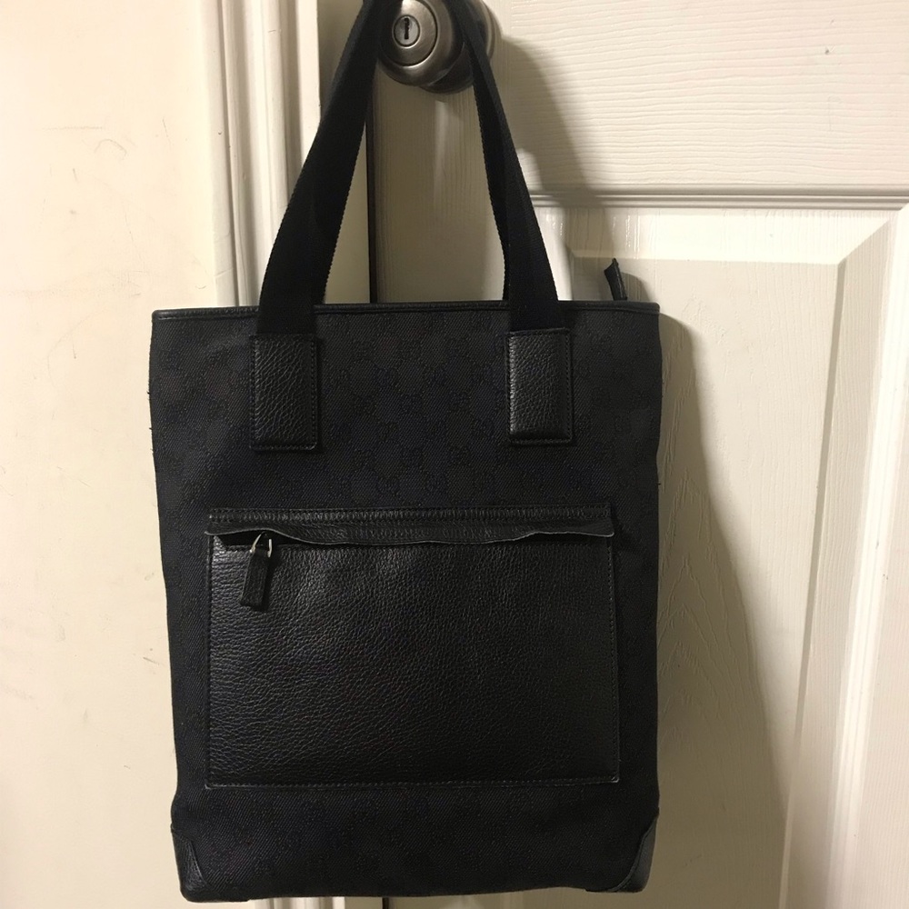 Authentic black deep  GG monogram hobo bag